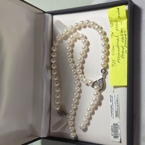 925 Silver pearl necklace